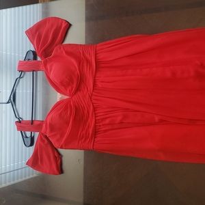 Azazie, custom fit, Red, Bridesmaid Dress